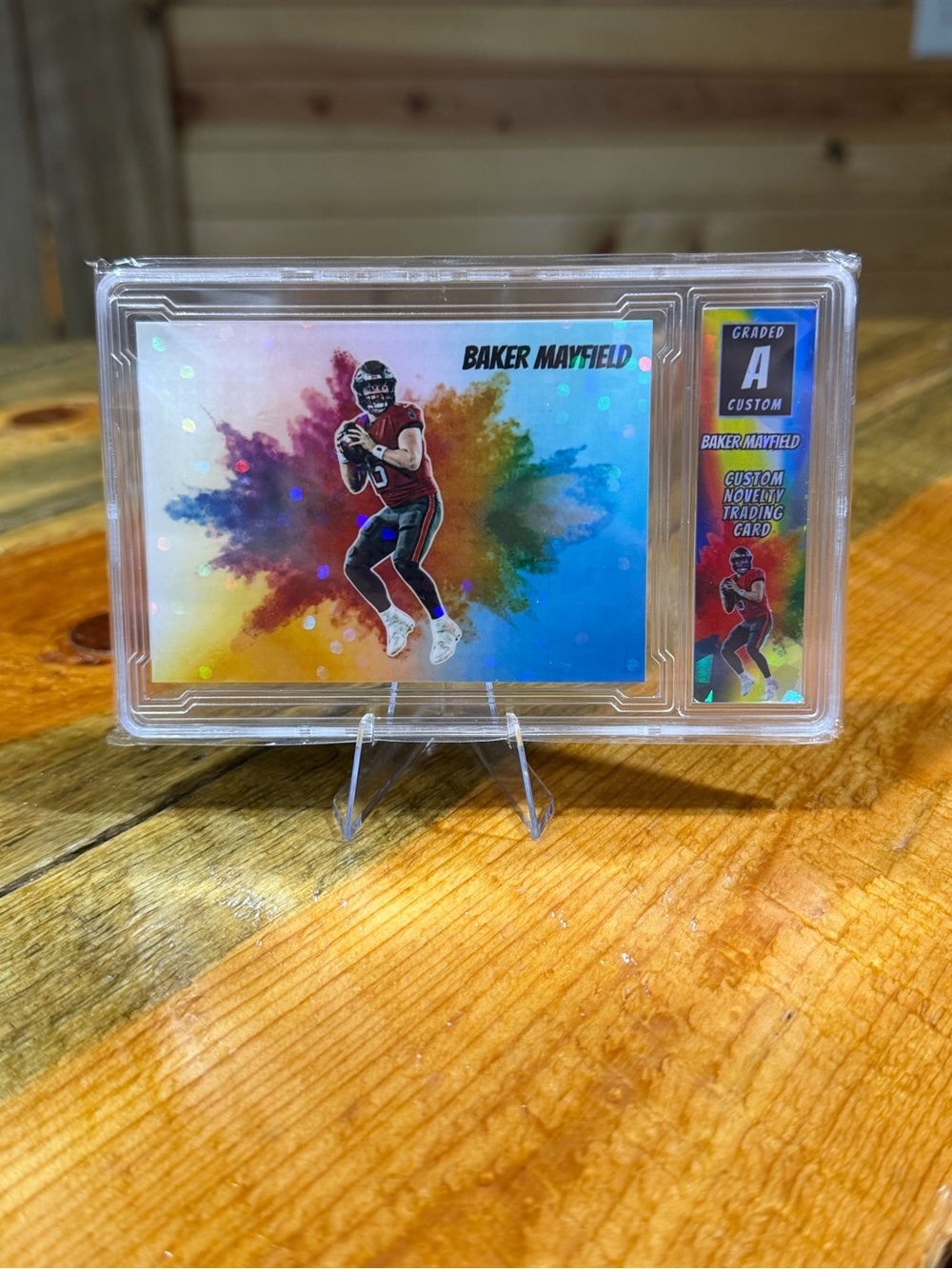 Baker Mayfield Tampa Bay Buccaneers Color Burst Custom Football Slab